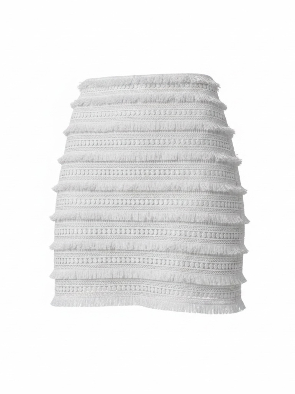 J. Crew White Textured Pencil Skirt